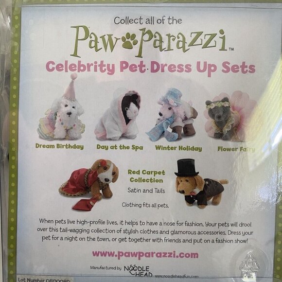 Rare Retired Paw Parazzi Celebrity Pet Dress Up Winter Holiday Clothes Set NEW - Picture 16 of 16